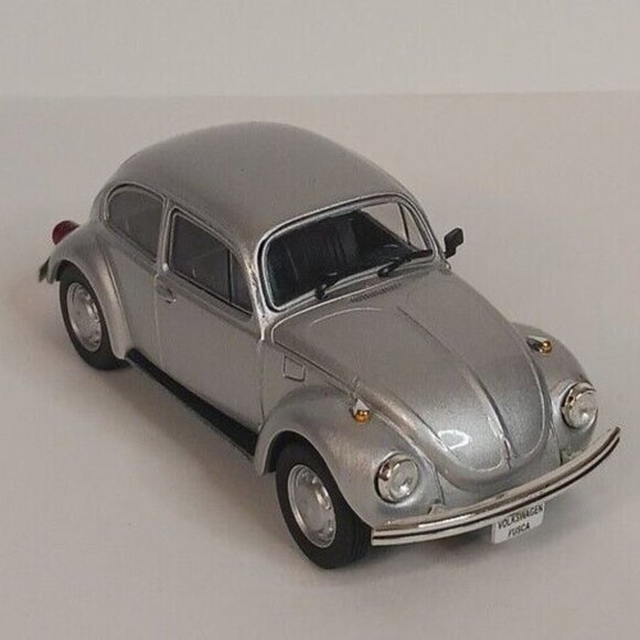 PCT Volkswagon VW Beetle Fusca Diecast 1:43 Vintage Silver Good Condition - Picture 2 of 9
